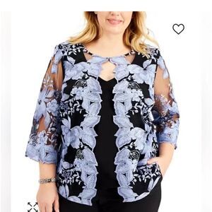 Alex Evenings plus size twofer tank and jacket 2x mother of the bride groom
